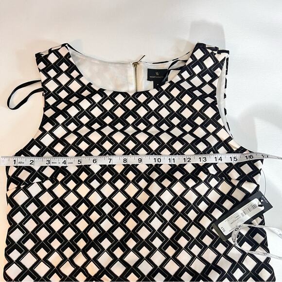 Worthington Women's Sleeveless Zipper Back Multi-pattern Dress Sz S - Picture 3 of 11